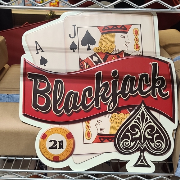 Blackjack Metal Embossed Sign - Picture 4 of 4